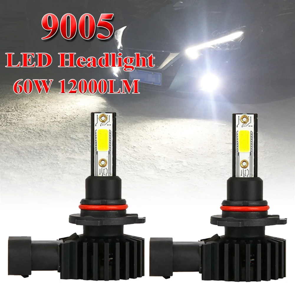 

2Pcs 9005 9145 LED Headlight Kit 60W 12000LM High Low Fog Bulb HB3 H10 6000K White