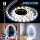 Светодиодный светильник для зеркала для макияжа, гибкая светодиодная лента с USB-кабелем, освещение для туалетного зеркала, полоска с питанием от 1 м, 2 м, 3 м, 4 м, 5 м