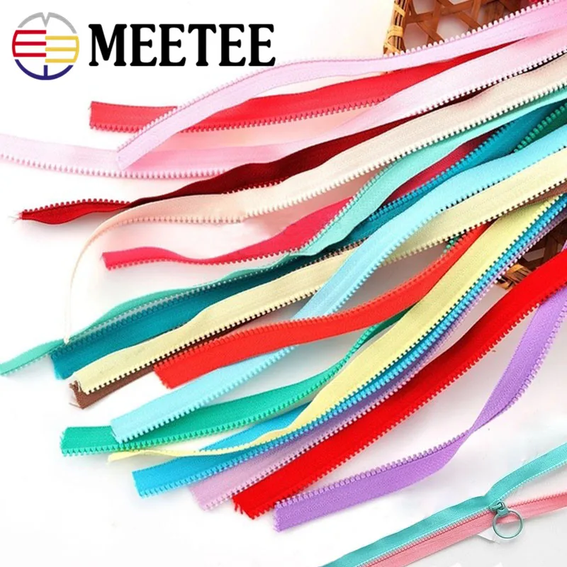 Meetee 10 ярдов 3 # Разноцветные молнии из смолы кодированная катушка молния с