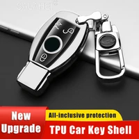 car key cases cover for mercedes benz w203 w210 w211 w124 w202 w204 amg soft tpu remote key fob shell accessories car styling