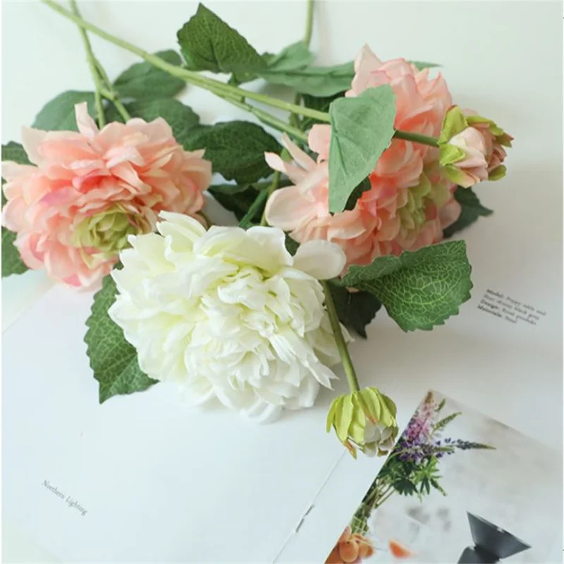 

5 шт. искусственный цветок, 2 головки, сделай сам, искусственный цветок, Рождественское украшение, Свадебный домашний декор, цветок 47 см