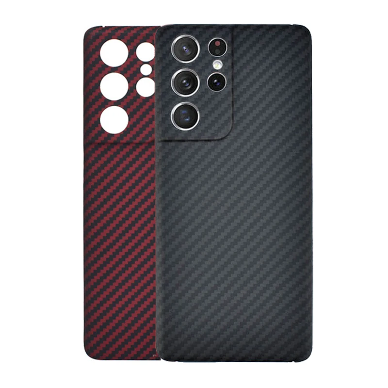 

Real Carbon Fiber Phone Case Samsung Galaxy S21Ultra Anti-fall shell Galaxy S21 Plus Cover Aramid Fber Ultra-thin