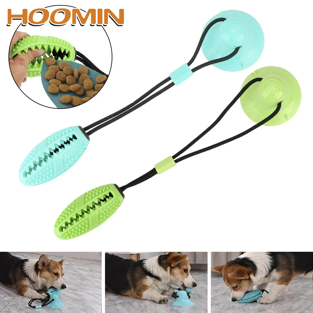 

Игрушка для животных HOOMIN, забавная интерактивная игрушка для кошек и собак на присоске, с утечкой еды, ТПР, жевательный мяч для чистки зубов