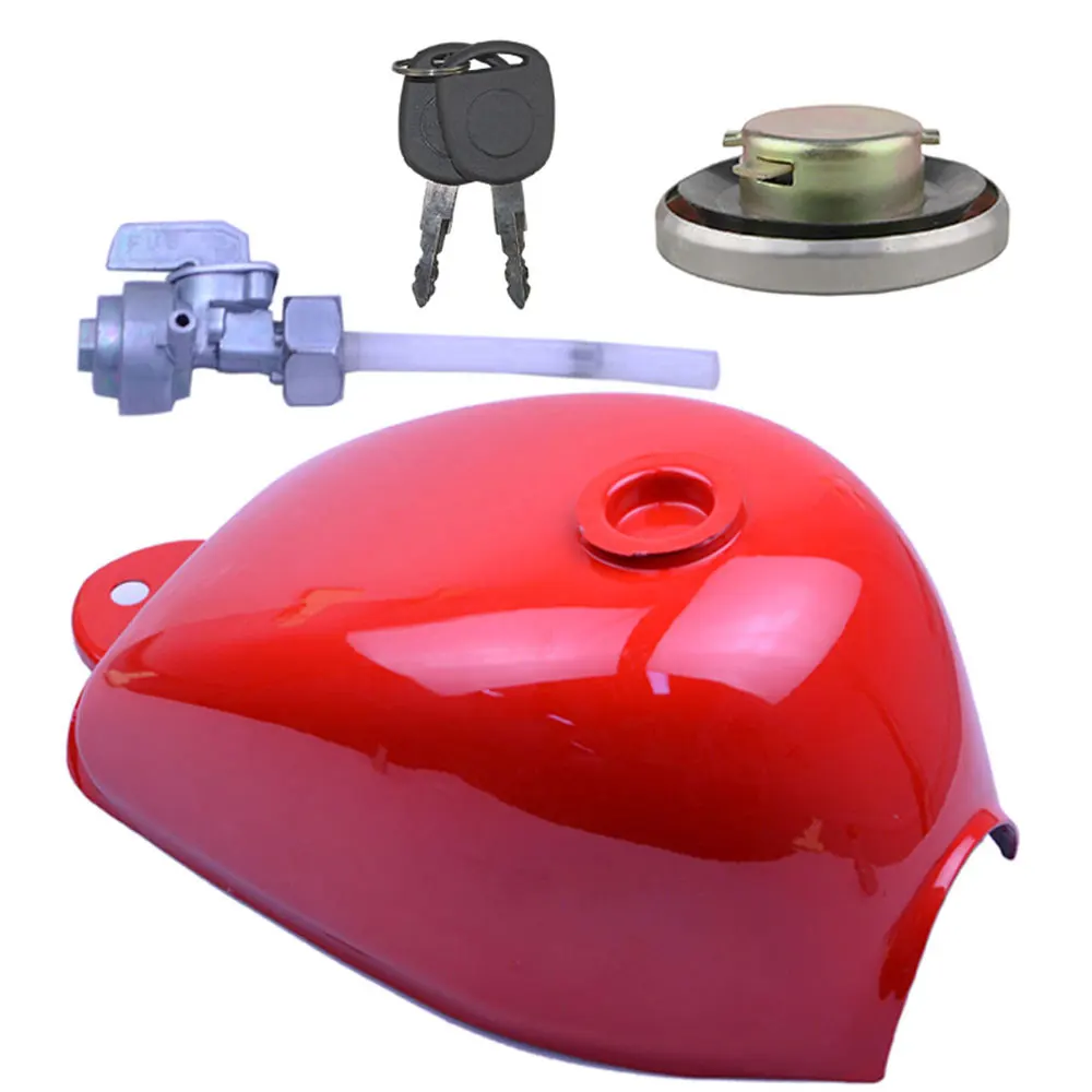 Красный газовый топливный бак + ключ крышки петух для Honda Mini Trail Monkey Bike Z50 Z50J Z50R