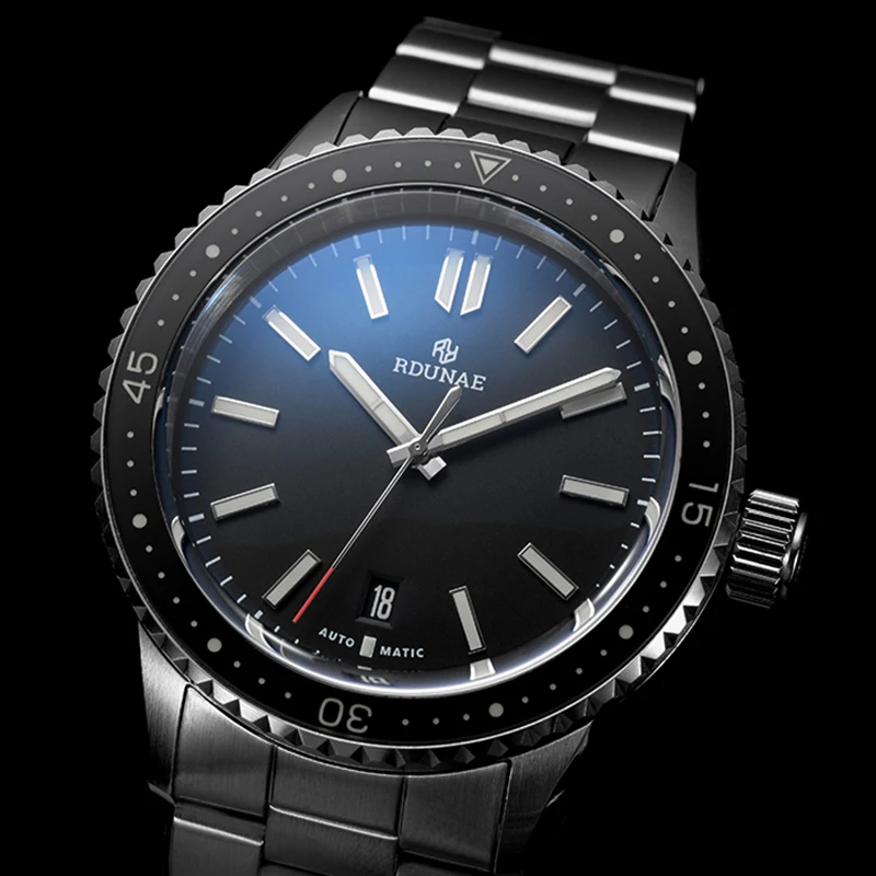 RDUNAE R4 новые модные часы для дайвинга из пузырчатого стекла с большим циферблатом
