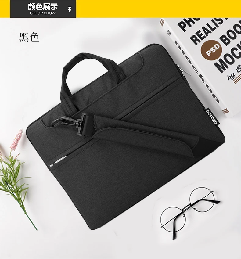 

Laptop shoulder Sleeve Bag For MacBook Air 11 13 Pro16 15 Touch Bar Carrying Handle Bag Case For Huawei 13 matebook D14 D15 16"