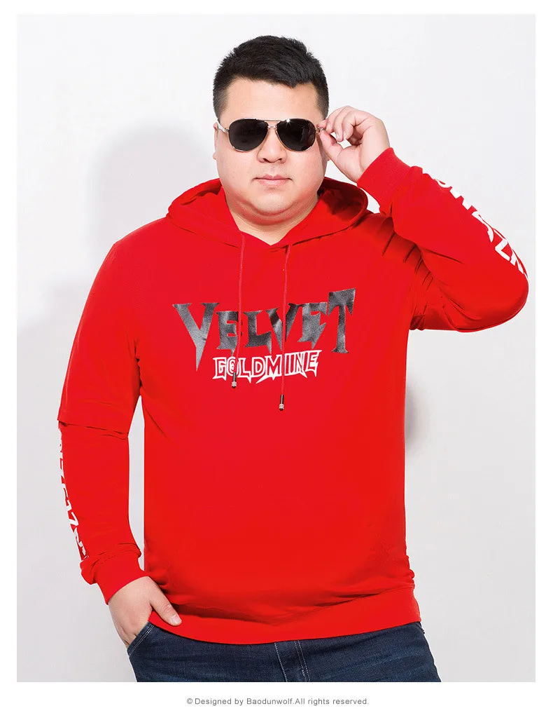 

plus size 8xl 7xl 6xl Long Sleeve T Shirt Men Cotton Loose Fit T-Shirt Man Hooded Solid Color tee shirt homme tshirt men casual
