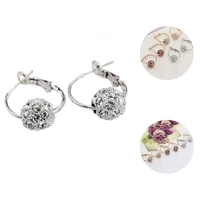 1 pair lady earrings great durable anti deformation lucky ball hoop earrings for dating hoop earrings women earrings