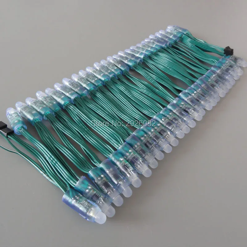Пиксельная светодиодная rgb лампа 18AWG 12 мм 100 шт./струна стандарт IP68|Светодиодные