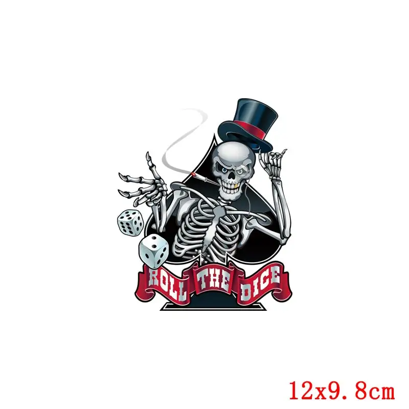 Термонаклейки с черепом в стиле панк термонаклейки для одежды Джокер