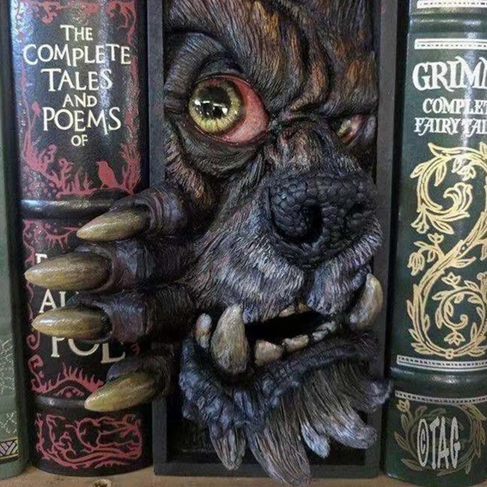 Craetive Halloween Skull Sculpture Book Resin Artware Home Decor Tools for Sitting Room Bedroom Desktop Fuuny Gift | Дом и сад