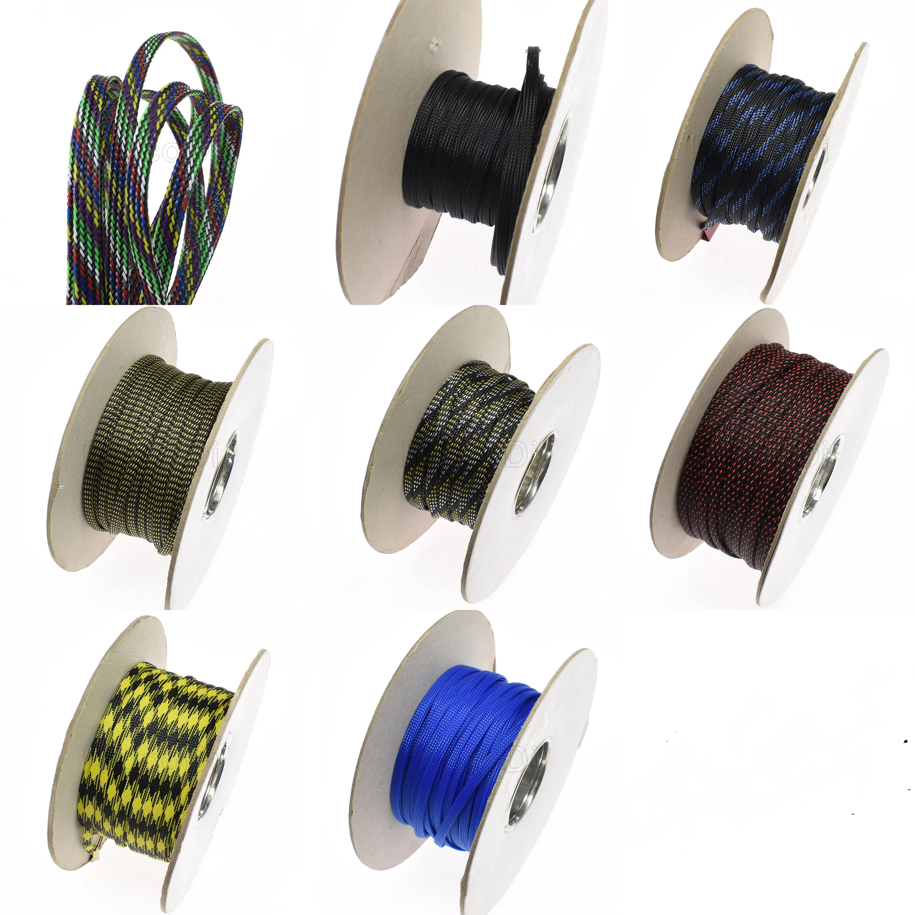 Многоцветная расширяемая кабельная муфта 1 м высокоплотная нейлоновая оплетка