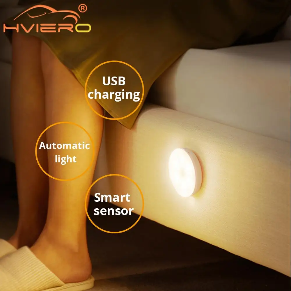 

USB Charging Bedroom Decoration Motion Sensor Led Light Staircase Closet Room Aisle Lighting portable household night light