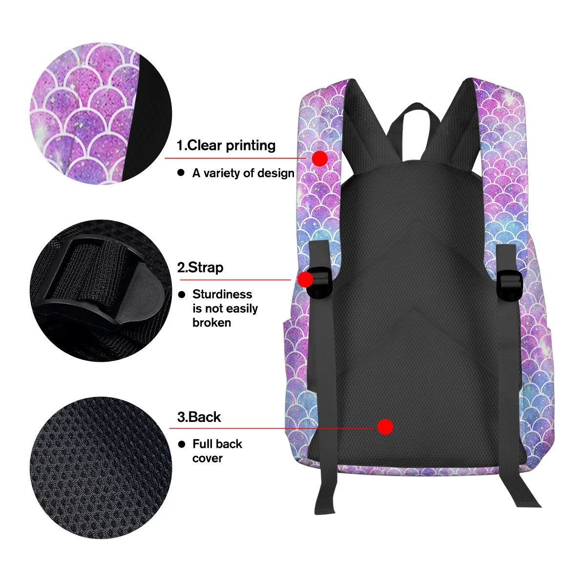 Красивый цветной рюкзак с чешуей русалки для женщин и мужчин рюкзаки путешествий