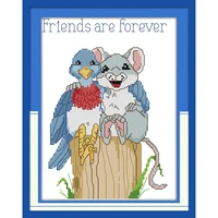 everlasting love forever friends chinese cross stitch kits ecological cotton stamped 11ct 14ct diy new year decorations for home