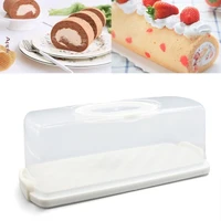 plastic clear cake box rectangle toast cupcake dessert container case handheld maffin cake bread storage boxes wedding birthday