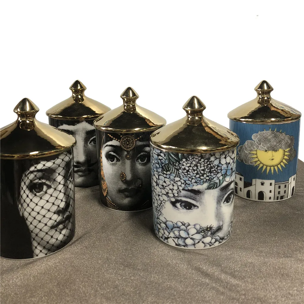 Lady Face Candle Holders Home Decoration Handmade Ceramic Jar Flower Arranging Pots Jewelry Box Retro Girl Cup Candelabra | Дом и сад