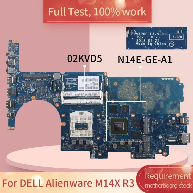 CN-0GFWM3 для DELL Alienware M17X R3 LA-6601P 0GFWM3 HM67 DDR3 Материнская плата ноутбука Полная проверка