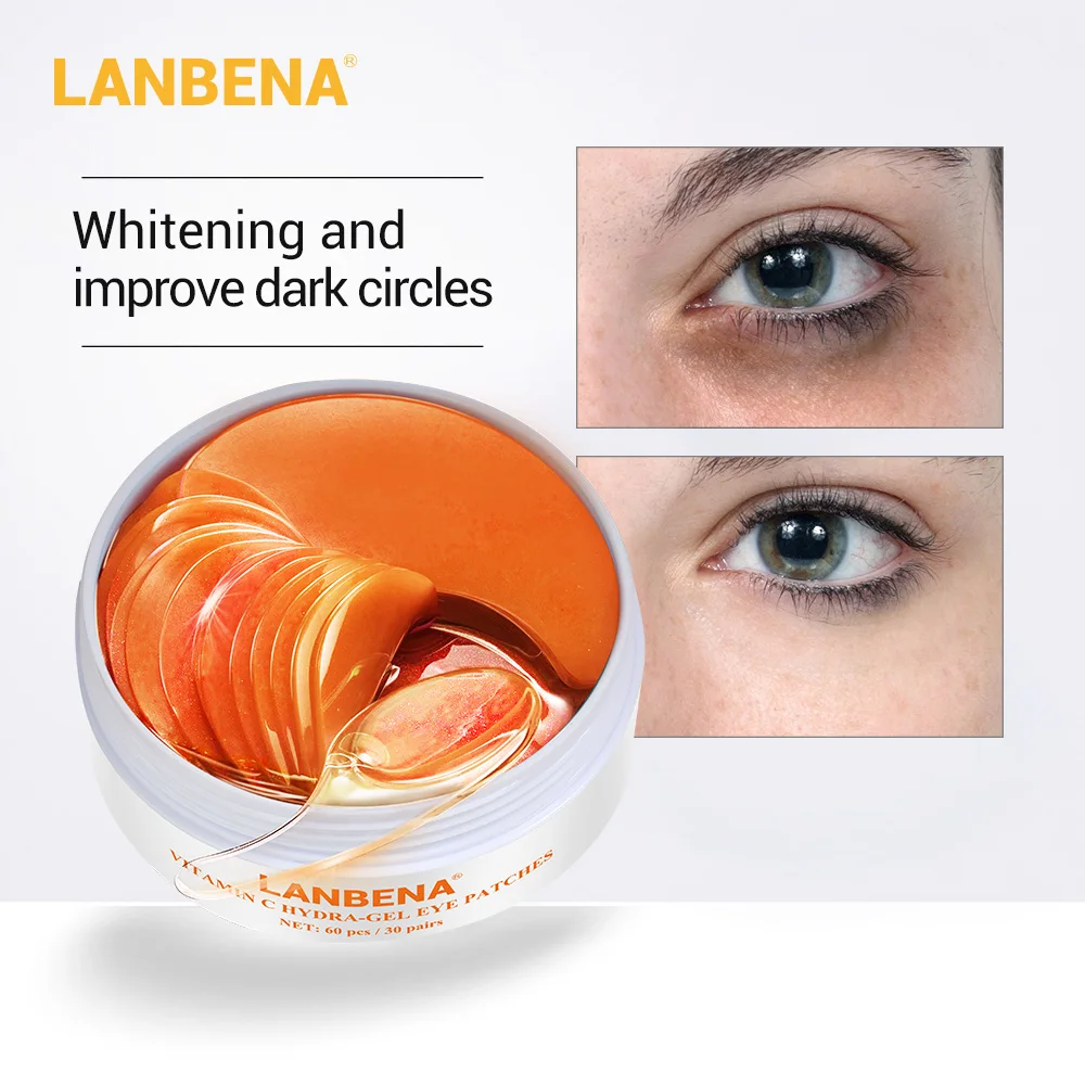 Маска для век LANBENA Vitamina C Коллагеновые патчи темных кругов под глазами