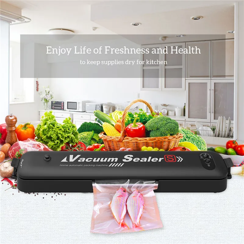 

Household Vacuum Food Sealer Air Pump Extractor Vacuum Sealing Packaging Vacuum Food Packer With 15Pcs Bags Food Saver Machine