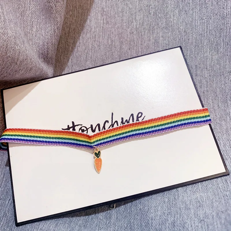 Радужный ремень чокер ожерелье ЛГБТ подарок скидка эмалевый пазл Луна