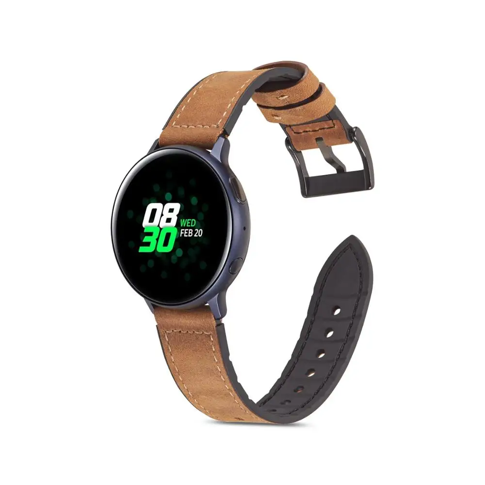 Ремешок из натуральной кожи для Samsung Galaxy active 2 40 мм 44 браслет наручных часов 42 Active
