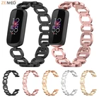 Ремешок для часов Fitbit Luxe, металлический элегантный браслет из нержавеющей стали, сменный Модный женский Браслет для Fitbit Luxe, аксессуар