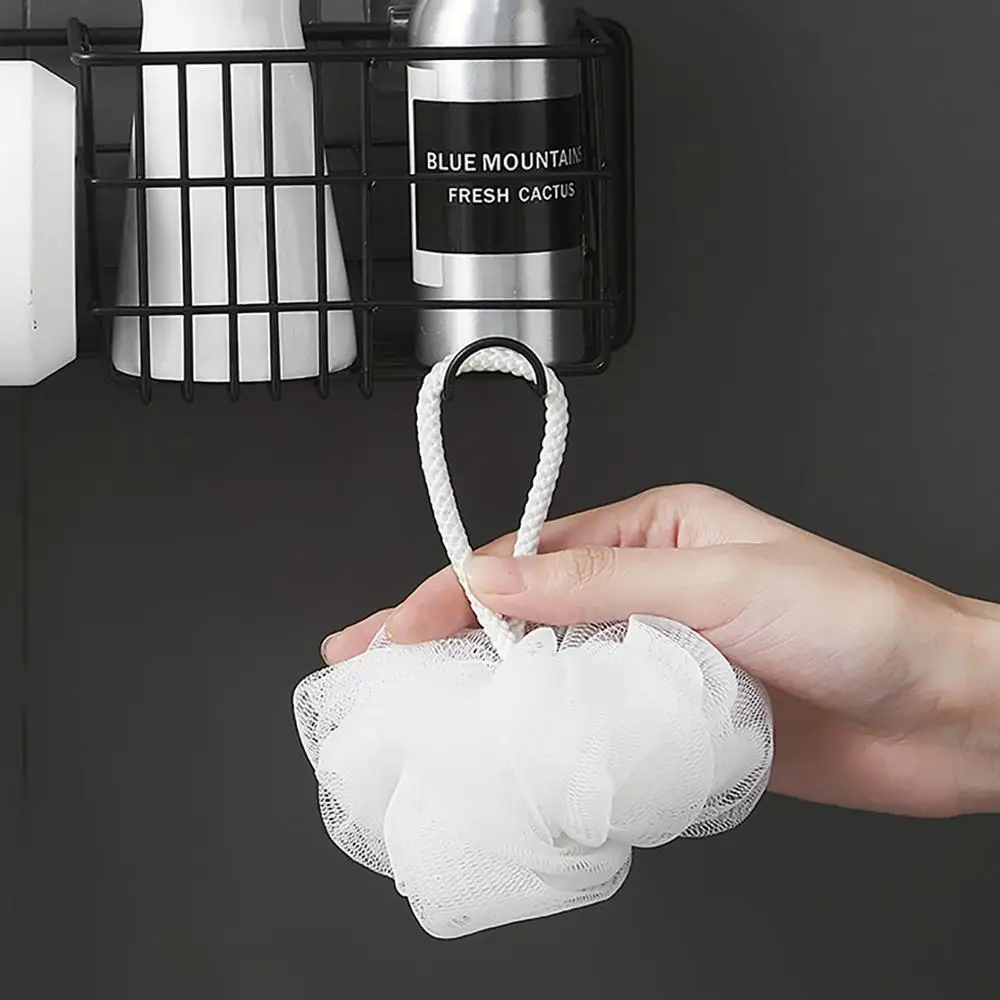 

Bathroom Hair Dryer Rack With 2 Grids Iron Storage Basket Wall-Mounted Toilet Storage Rack Free Punch Shower Organizer