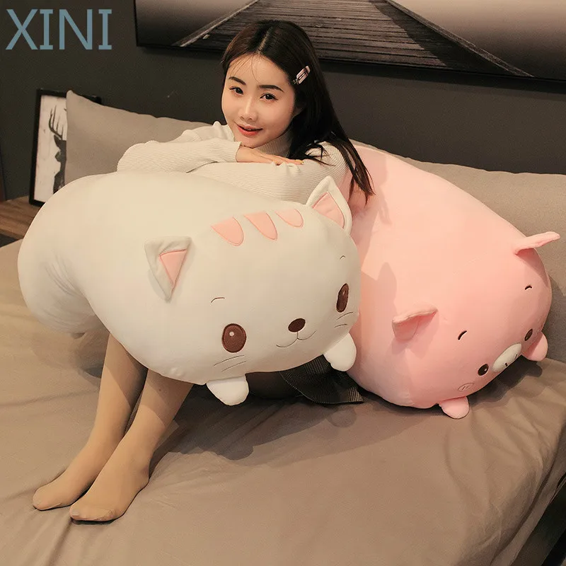 XINI 1 шт. 28 см/60 см/85 см kawaii Большой толстый кот динозавр медведь свинка хомяк