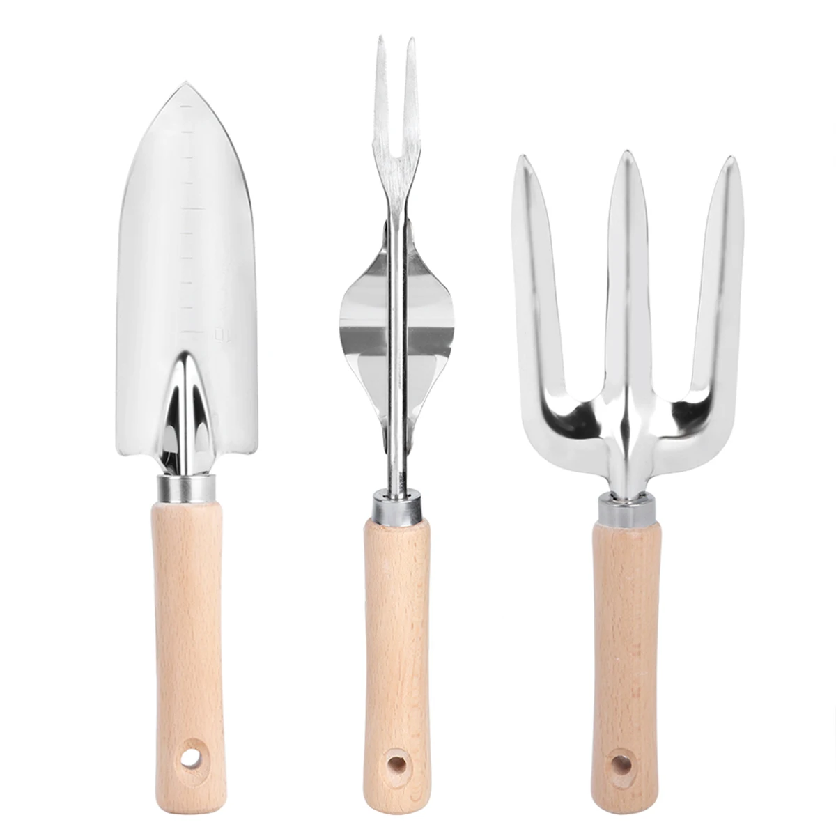

Garden Shovel Set 3Pcs/Set Stainless Steel Garden Shovel Trowel Soil Loosen Fork Cultivator Flower Plant Gardening Tool