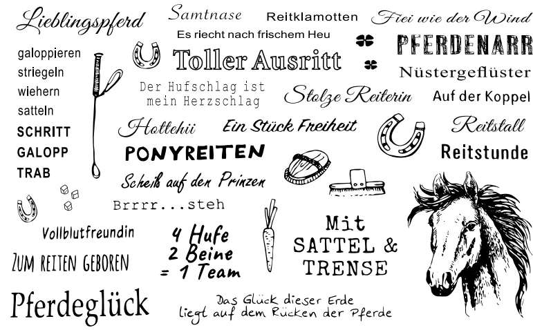 Немецкий Конный т прозрачный силиконовый штамп печать DIY Скрапбукинг Фотоальбом