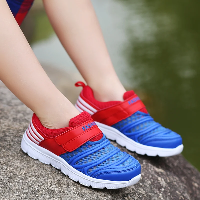 Детские кроссовки для бега спортивная обувь мальчиков двойная сетчатая дышащая