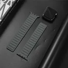 Ремешок силиконовый для Apple watch band 44 мм 40 мм, магнитный браслет для iWatch band 38 мм 42 мм, Apple watch series 6 5 4 3 SE