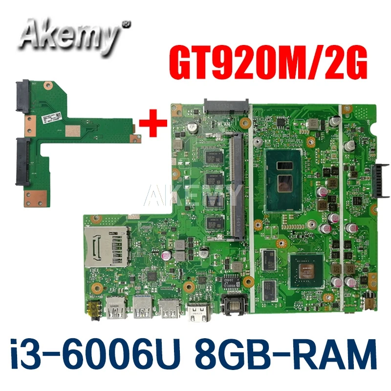 

Материнская плата X541UVK X541UJ для For Asus X541UVK X541UJ X541UV X541U F541U материнская плата для ноутбука с 8G RAM/I3-6006U GT920M/V2G
