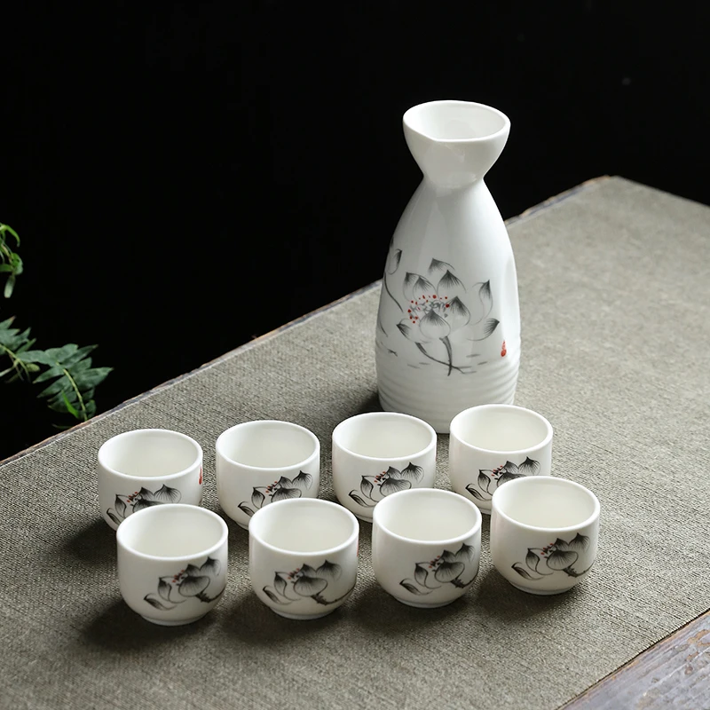 

Японские керамические плоские колбы, высококачественные подарки шафера, плоские колбы, практичные модные оригинальные колбы, набор посуды ...