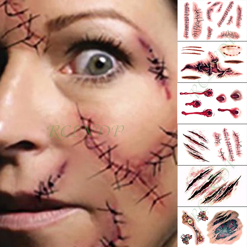 Водостойкая Временная тату наклейка пистолет медведь цветок искусственная для