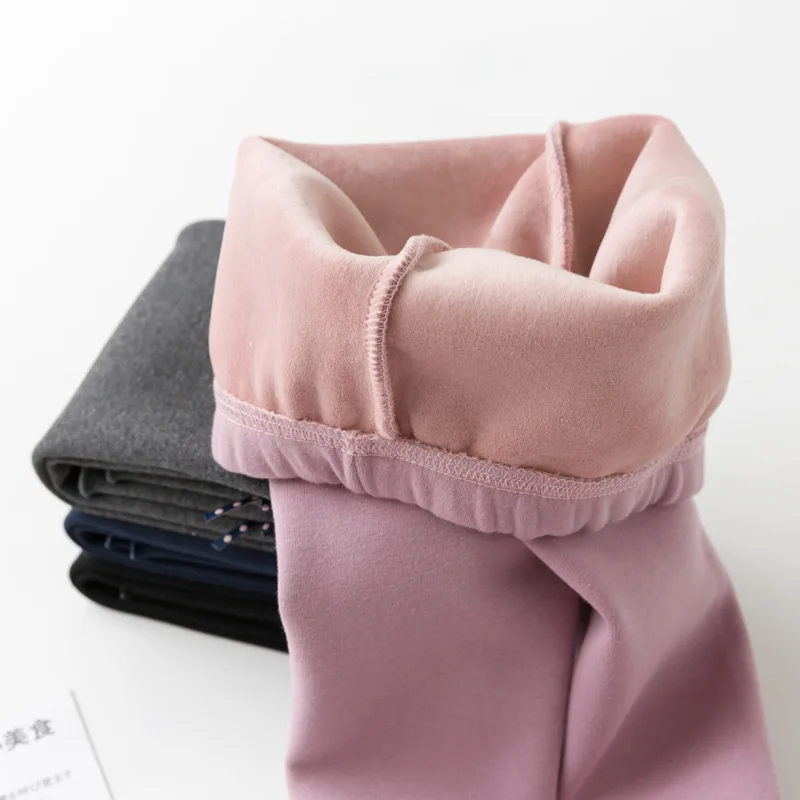 Теплые леггинсы для девочек на осень и зиму детские с эластичной резинкой талии