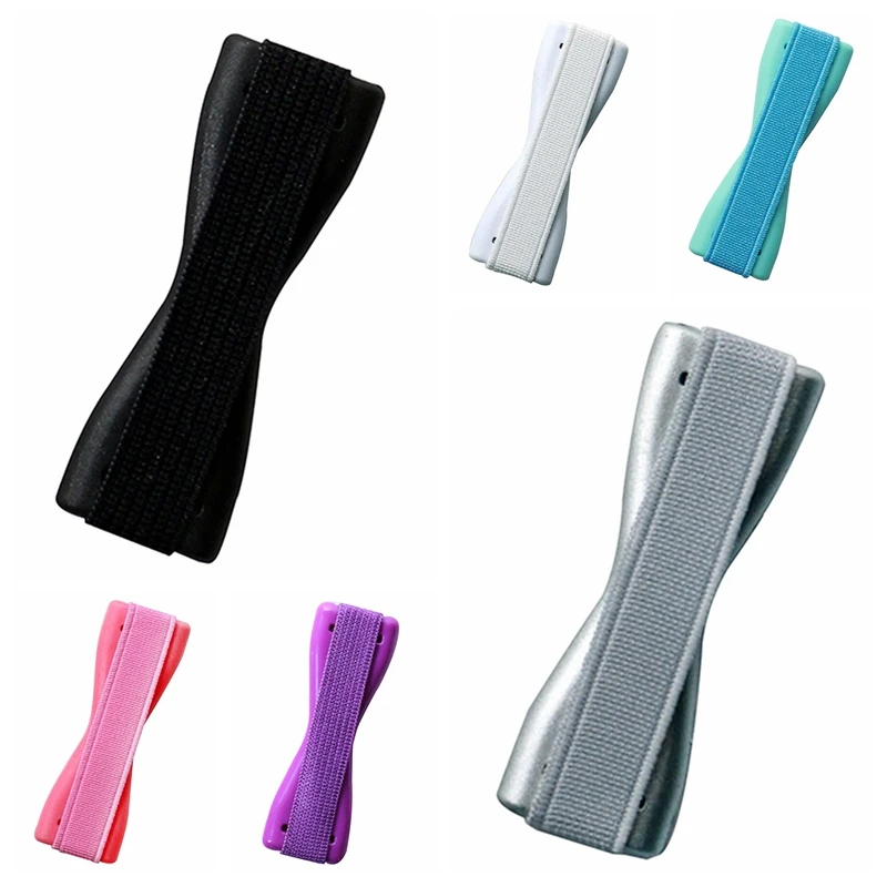 Chic Finger Phone Holder Plastic Sling Grip Anti Slip Stand for Cell Smart Phone Anti slip Elastic Band Strap Universal