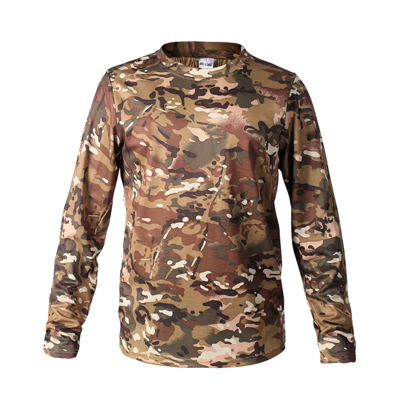 

Military Tactical T-Shirts Men Long Sleeve Camouflage Quick-Drying Tops Male Breathable Outdoor Sports T-Shirts CYF056