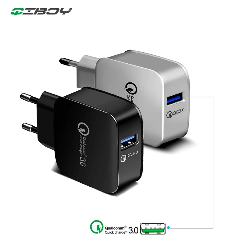 18 Вт USB зарядное устройство штепсельная вилка QC3.0 Быстрая зарядка Путешествия стены en US зарядное устройства мобильный телефон универсальный порт возможность быстрой зарядки usb-адаптер