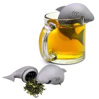1pcs shark tea infuser silicone strainers tools tea strainer infuser filter empty bag leaf diffuser wedding decoration gifts