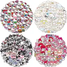 50 шт. стикеры Hello Kitty игрушки для девочек милые s Sanrio кожа ноутбука Kuromi My