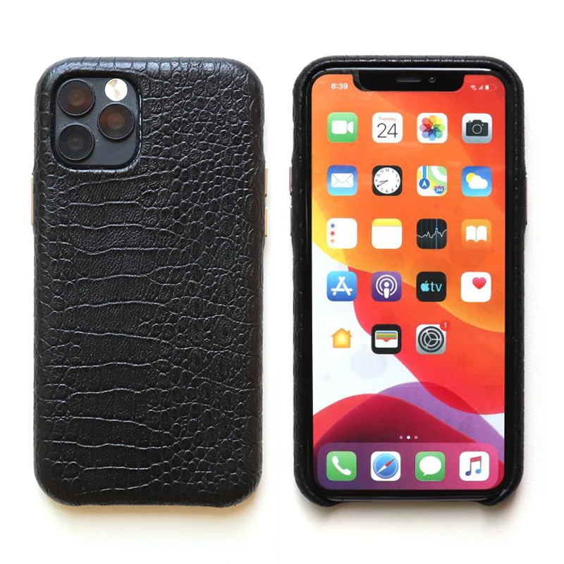 Чехол из натуральной кожи с крокодиловой овечкой для iPhone 11 Pro защитный чехол