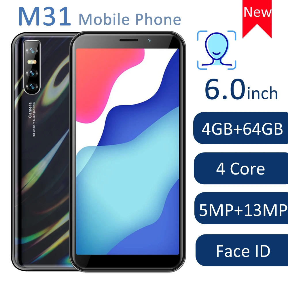M31 6 0 &quotполный экран Глобальная версия сотовых телефонов 4 ГБ ОЗУ 64 Гб ПЗУ