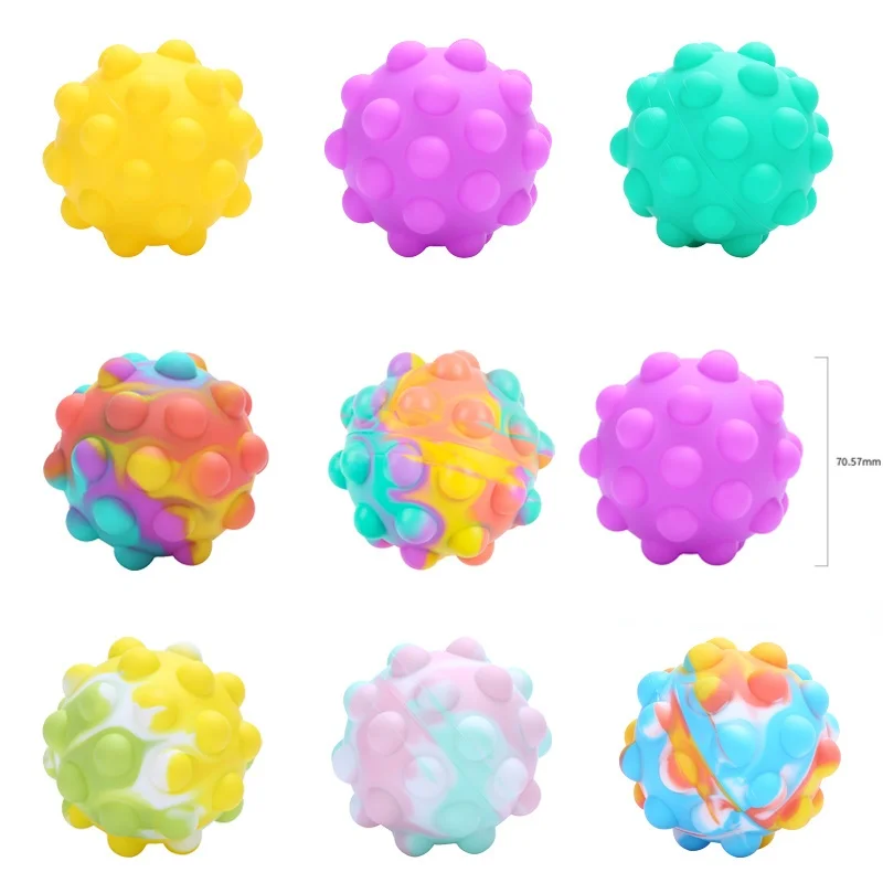 

Decompression Ball Fidget Toys Stress Sensory Toys Silicone Vent Acupressure Rodent Pioneer Round Press Pinch Squishy
