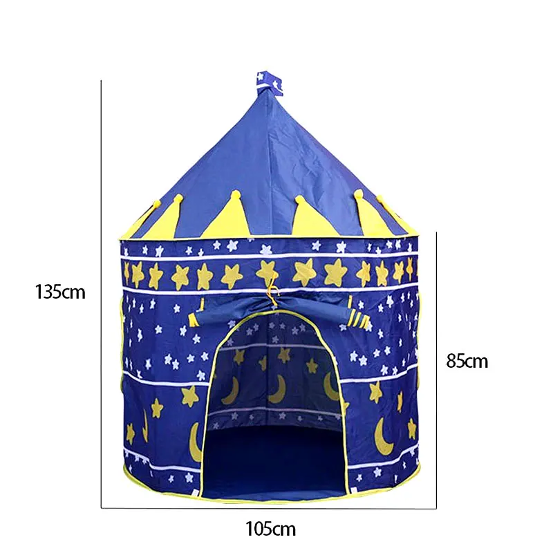 

Play Tent Portable Foldable Tipi Prince Folding Tent Children Boy Cubby Play House Kids Gifts Outdoor Toy Tents Castle