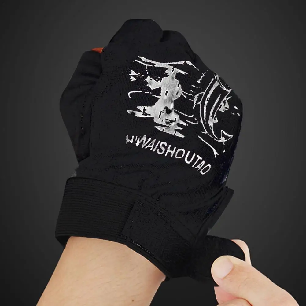 

Outdoor Fishing Threefinger Gloves Fishing Slip Wearresistant Rubber Gloves Fishing Breathable Quickdrying Gloves For Camping