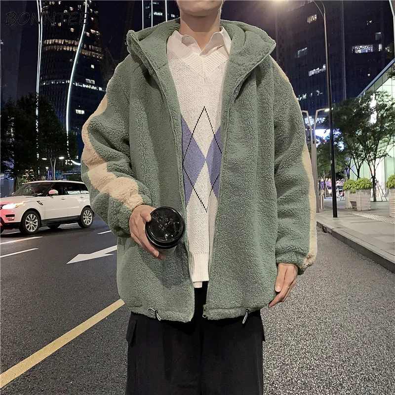 

Куртка мужская Мягкая на молнии, модная повседневная простая универсальная уличная одежда с боковыми разрезами и карманами в Корейском стиле для студентов