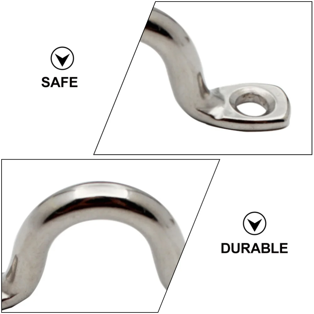 

18pcs Stainless Steel Bimini Boat Pad Eye Kayak Deck Loop with Screws for Kayak