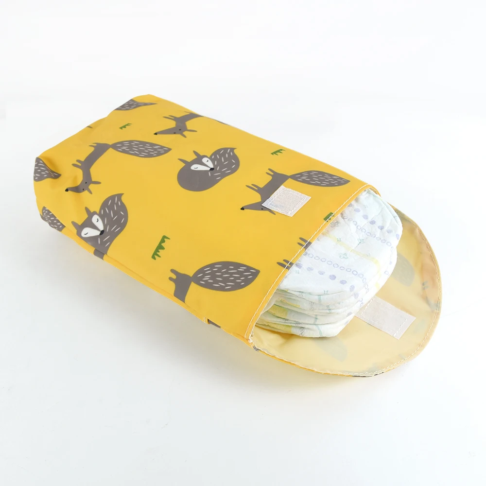 HS Diaper Storage Bag Reusable Waterproof Fashion Print Wet/Dry Bag Nappy Bags Travel Nappy Big Capacity Mummy Diaper Bag